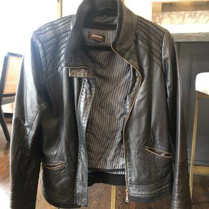 Danier black leather jacket